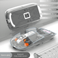 Razemate Transparent Wireless Mouse – Bluetooth 5.3 & 2.4GHz Dual Mode, USB-C Rechargeable, Silent Click, Ultra-Light Ergonomic Design for Mac, Windows, Laptop, Tablet (Crystal Clear)